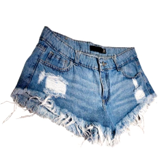 Short Jean Roturas Celeste en internet