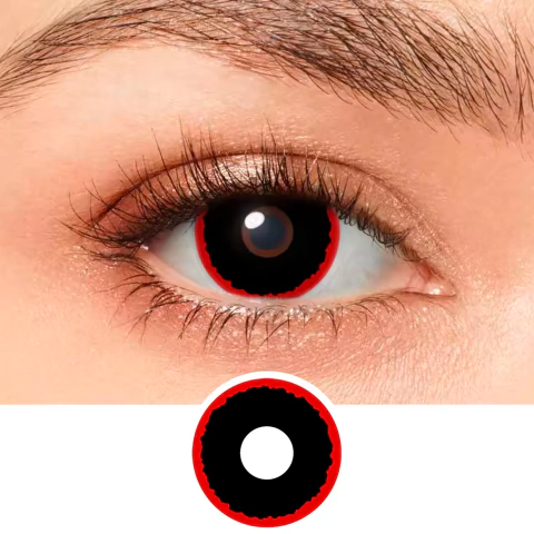 Lentes de Contacto Fantasia Negro y Rojo Hellraiser