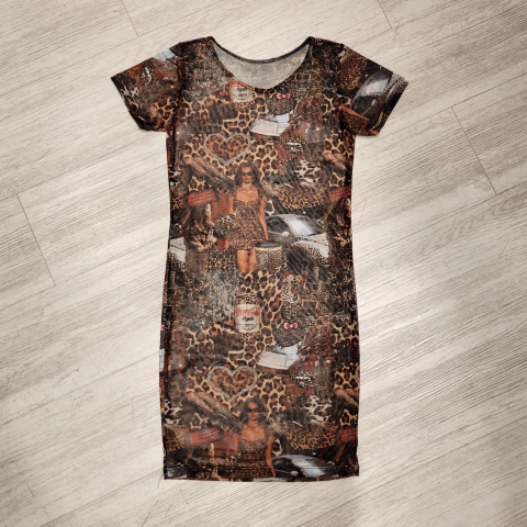 Vestido Microtul Cherry Leopard - (copia)