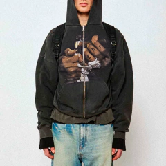 Campera Buzo Zip Cierre Blunt$ Washed