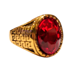 Anillo Acero Dorado Piedra Brillante Strix - 11 - (copia) - buy online