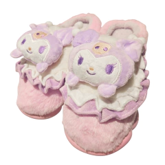 Pantuflas Peluche Kuromi Sanrio Violeta Varios Talles