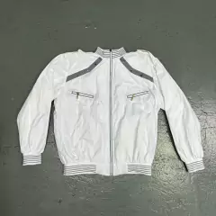 Campera Rompeviento Blanca Doble Bolsillo