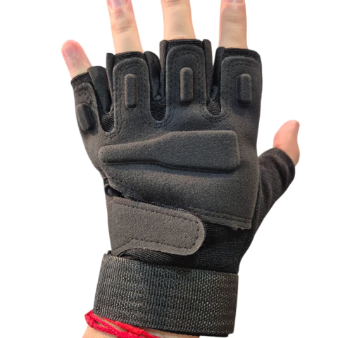 Guantes Tacticos Dedos Cortados Negro - buy online
