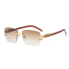 Gafas Anteojos De Sol Madera Retro Vintage Sin Marco 76 en internet