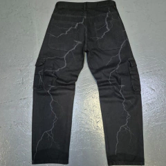 Pantalon Jean Ancho Negro Rayos y Cruces - comprar online