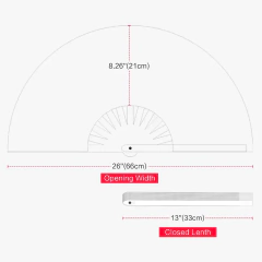 Abanico Estampado Madera Bamboo Importado Planta Minimal - comprar online