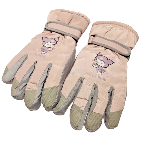 Guantes De Invierno Nieve Kuromi Sanrio para niños - Rosa Cuarzo - comprar online