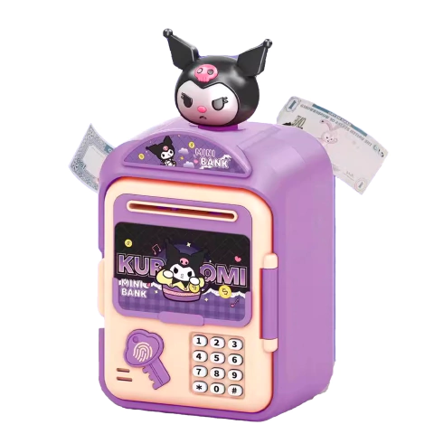 Alcancía Digital Reconocimiento Huella Kuromi Sanrio 28cms