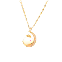 Cadena con Dije Luna y Conejo - Dorado - buy online