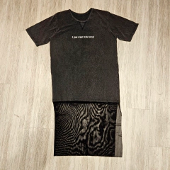 Vestido Remera I just Want Stone Washed - KITCH TECH