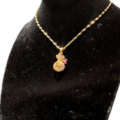 Cadena Con Dije Bolsa Dinero - Dorado