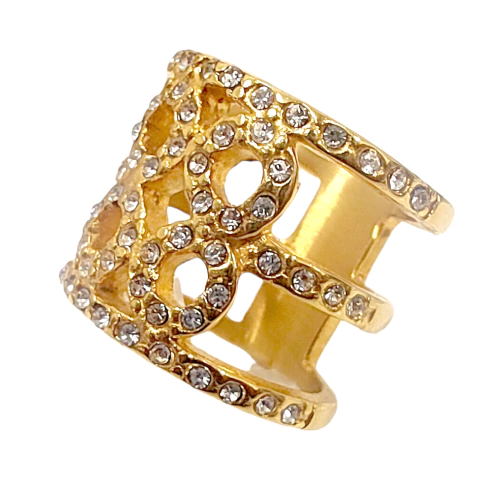 Anillo infinito c/strass alianza