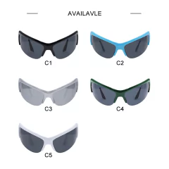 Anteojos de sol Grandes Ovalados Y2K Envolvente Antifaz Superheroe NºA004 - online store