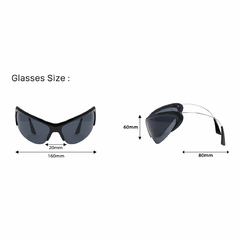 Anteojos de sol Grandes Ovalados Y2K Envolvente Antifaz Superheroe A004 - comprar online