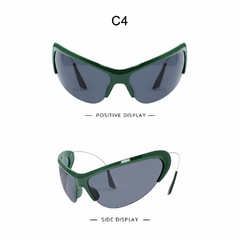 Anteojos de sol Grandes Ovalados Y2K Envolvente Antifaz Superheroe A004 - comprar online