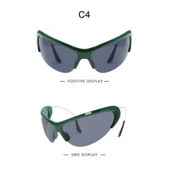 Anteojos de sol Grandes Ovalados Y2K Envolvente Antifaz Superheroe NºA004 - buy online