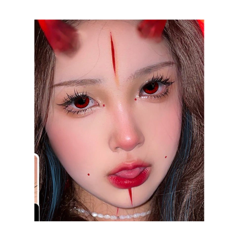 Lentes de contacto Fantasía Anime Cosplay Rojo Meetone Demon CL333