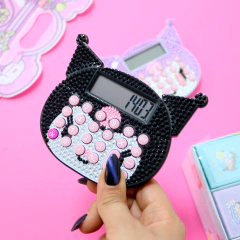 Calculadora Kuromi Full Strass Sanrio - Negra
