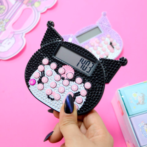 Calculadora Kuromi Full Strass Sanrio - Negra