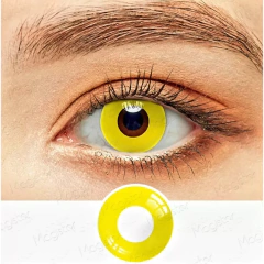 Lentes de Contacto FX Anime Fantasia Cosplay Full Amarillo CL003
