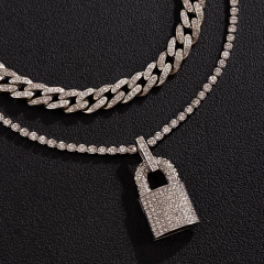 Cadena Tennis "SYRU" Baño de Oro 14K Zirconias Violetas - Mod 32 - 24 Inch - (copia) - online store