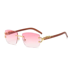 Gafas Anteojos De Sol Madera Retro Vintage Sin Marco 76 - comprar online