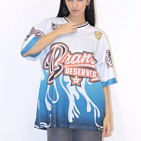 Remera Jersey Flame Branson Celeste - comprar online