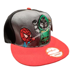 Gorra SnapBack Plana Tokidoki Spiderman Doom Regulable - Rojo