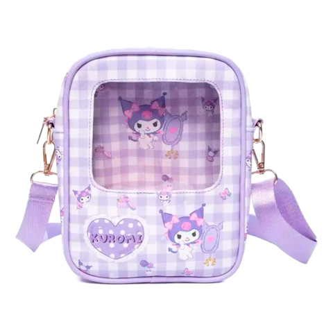 Cartera Riñonera Kuromi Sanrio Cuadrille Cuerina