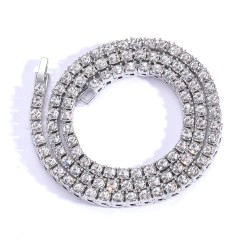 Cadena Tennis "KYSE" Plateada 6MM Zirconias - Mod 31 - 18 Inch