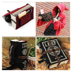 Bolso Morral Amplio Libro Magia Negra Mago Runas Hype Modern - comprar online