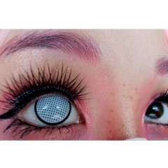 Imagen de Lentes de Contacto FX Anime Fantasia Cosplay Red Blanco Marco Negro CL298