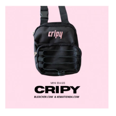 Cripy Color Negro Letras Rosa