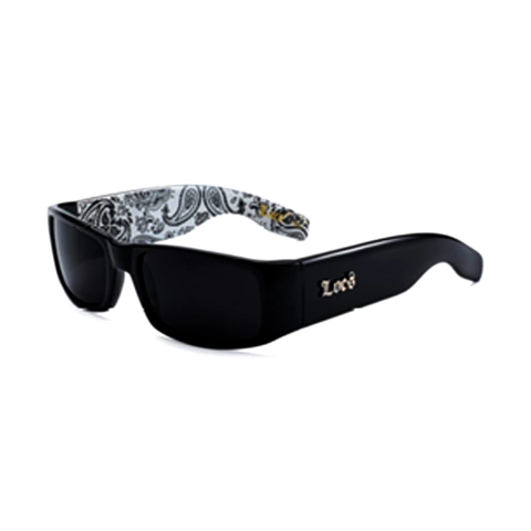 Anteojos de Sol Gafas Locs Negro Brillante Bandana Blanca N°9006 - comprar online
