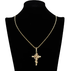 Dije "Gucci Snake" Baño Oro Blanco GOD 14k Zircón Full Strass - Celeste