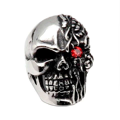 Anillo Acero Terminator Calavera - 10