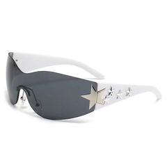Anteojos de Sol Envolvente Curvos Estrellas Multiples Y2K B007 - comprar online