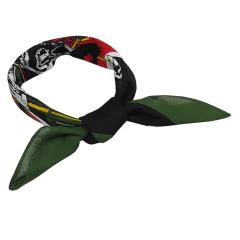 Pañuelo Estilo Calavera Mercenaria Verde Militar Corazon en internet