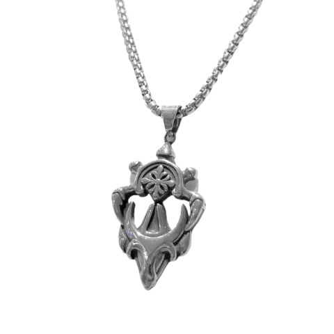 Cadena con dije Acero Inoxidable Alien Media Luna - (copia)