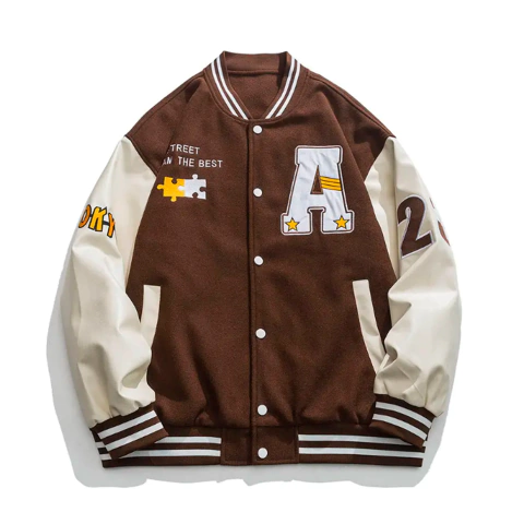 Campera Varsity Jacket Universitaria Korean Corea Celeste - (copia)