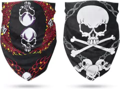 Pañuelo Estilo Calavera en Llamas Fuego Roja Negra en internet