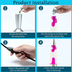 Imagen de Lampara De Lava Liquido Con Movimiento Rosa Decoracion