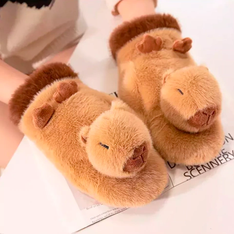Guantes Capibara de peluche con Sonido