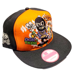 Gorra SnapBack Plana DGK Rap Art Money Gang Regulable Y2K