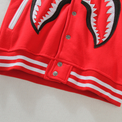 Bape Shark Varsity Jacket Red (AAA) - 150 USD - online store