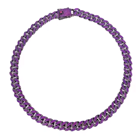 Cadena Cubana Ice Zig Demons 20 Inch - Opium