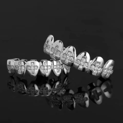 Grillz Parrila Dientes Croix Zircon - Plateados - KITCH TECH