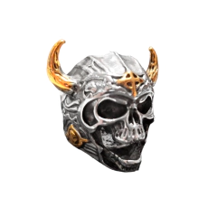 Anillo Acero Craneo Vikingo Muerto - Talle 11 - comprar online