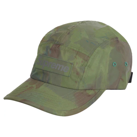 Gorra Supreme Reflective Dyed Camp Cap Verde 120usd